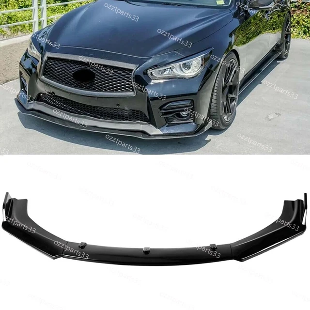 Front Bumper Lip Spoiler Kit +86.6 Car Side Skirt Glossy For Cadillac