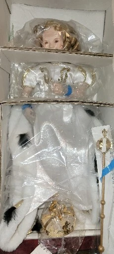 Vtg '90 Danbury Mint LITTLE PRINCESS 17" Shirley Temple Porcelain Collector Doll