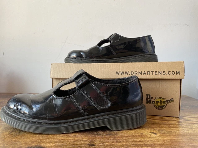 Dr Martens Ailis Girls Black School Shoes Size UK 4 UK 5