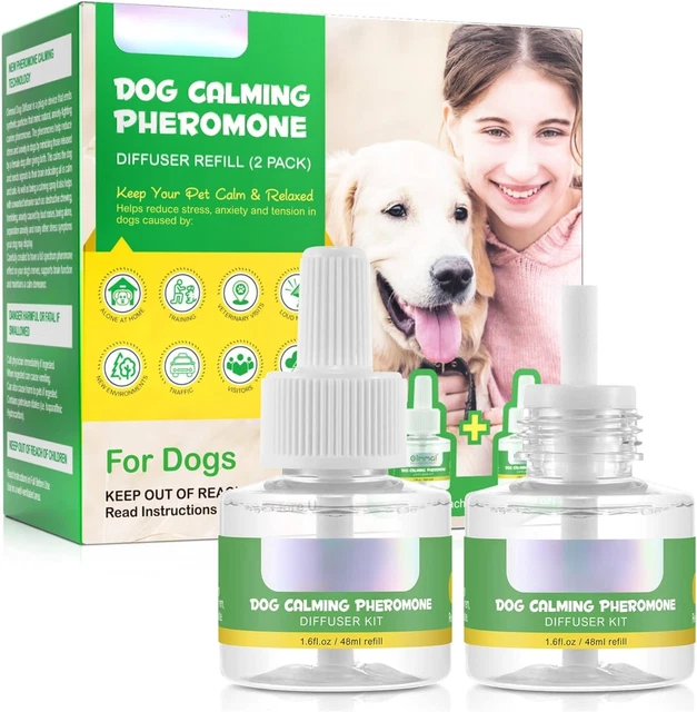 DOG CALMING PHEROMONE Diffuser Refill 48ml (2 Pack) – 30 Day Stress ...