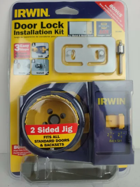 New Irwin Door Lock Installation Kit for Metal and Wood Doors 3111002 NEW SEALED