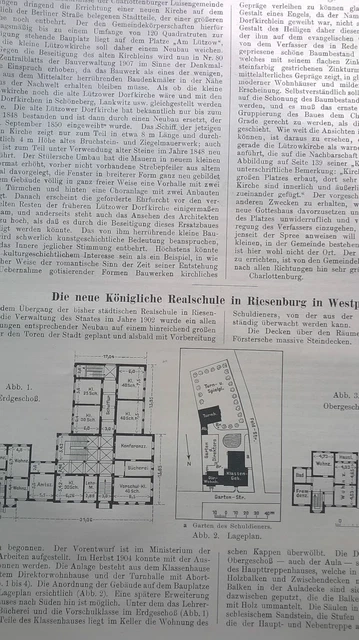 1907 84 Berlin Charlottenburg Lützow Lützower Kirche / Realschule Riesenburg WP