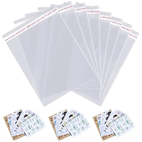 12x16 inches Large Clear Resealable Cellophane Bags for Packaging Products 20