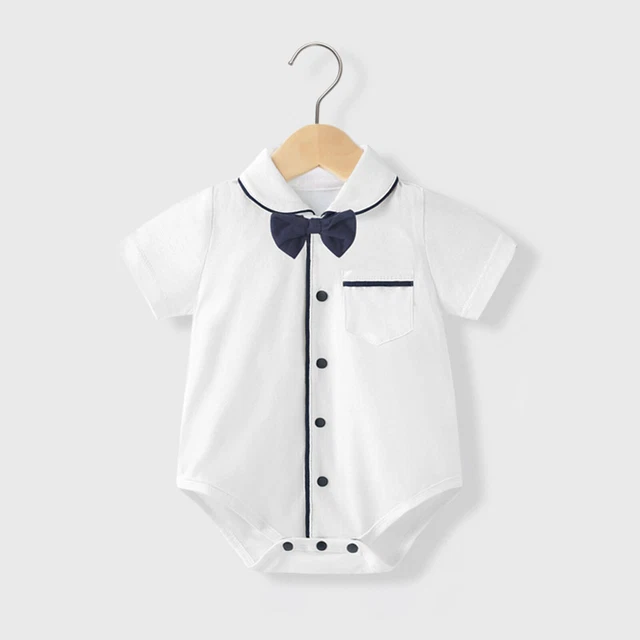 Camicia neonato bambino maniche corte tuta formale tuta