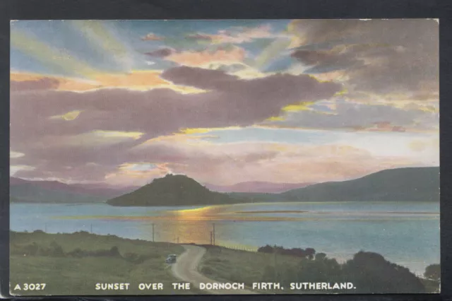Scotland Postcard - Sunset Over The Dornoch Firth, Sutherland   T10014