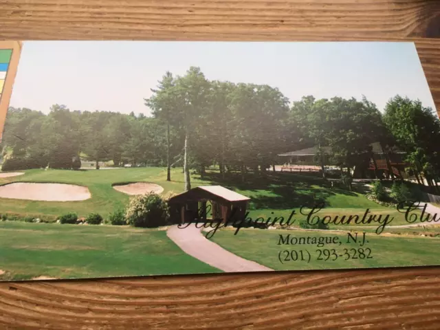 Highpoint   G.c.    Montague   New  Jersey    Mint   Condition   Golf  Scorecard