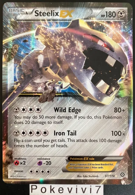 Pokemon Card STEELIX 67/114 Ultra Rare EX XY11 ENGLISH USED