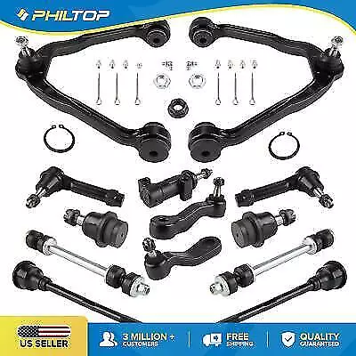 13pc Front Upper Control Arm Ball Joints Tie Rods For Chevrolet Tahoe GMC Yukon