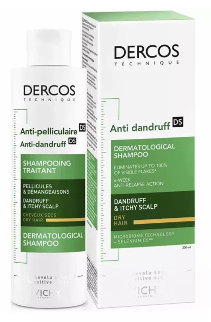 Vichy Dercos DS Anti-Dandruff Advanced Action Shampoo 200ml-Itchy/Sensitiv Scalp