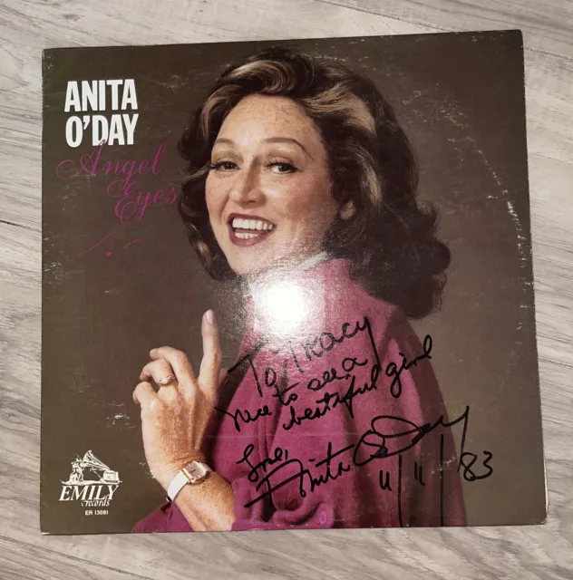 Anita O'Day: Angel Eyes LP Emily Records 13081 Autographed