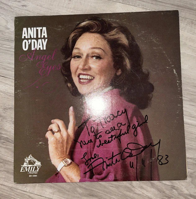 Anita O'Day: Angel Eyes LP Emily Records 13081 Autographed Anita O'Day: Angel Eyes LP Emily Records 13081 Autographed