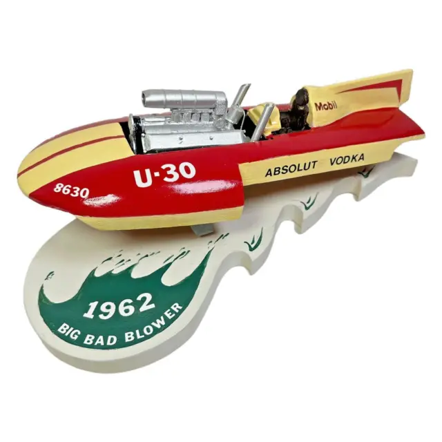 BIG BAD BLOWER Hand Crafted Hydroplane Speedboat Model U-30 Mobil Absolut Vodka