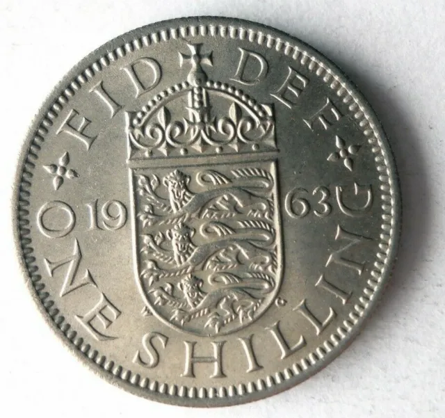 1963 GREAT BRITAIN SHILLING - Excellent Coin - FREE SHIP - Bin #406