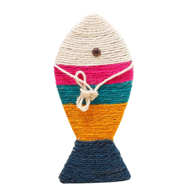 Tablero rascador para gatos creativo juguete para garras para gatos colorido sisal almohadilla