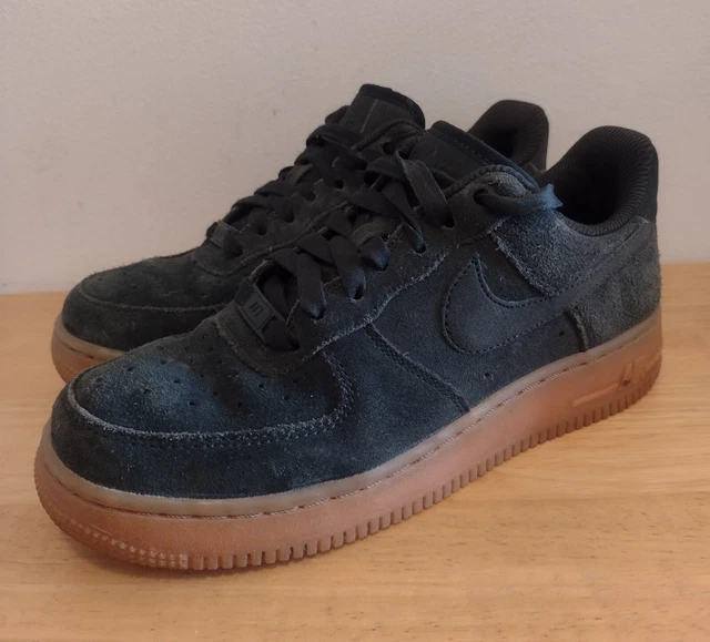 Vintage Blue Suede Nike Shoes with Maroon... - Depop