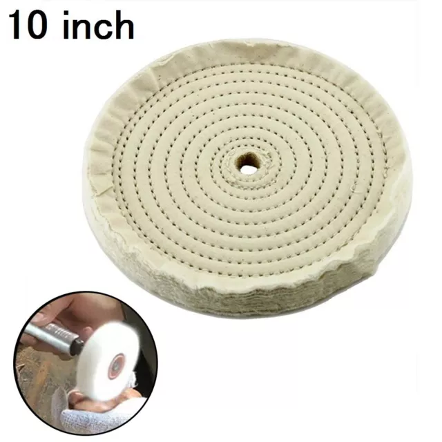 Tampons de buffing en coton cousus en spirale pour polissage des métaux et bijo 2
