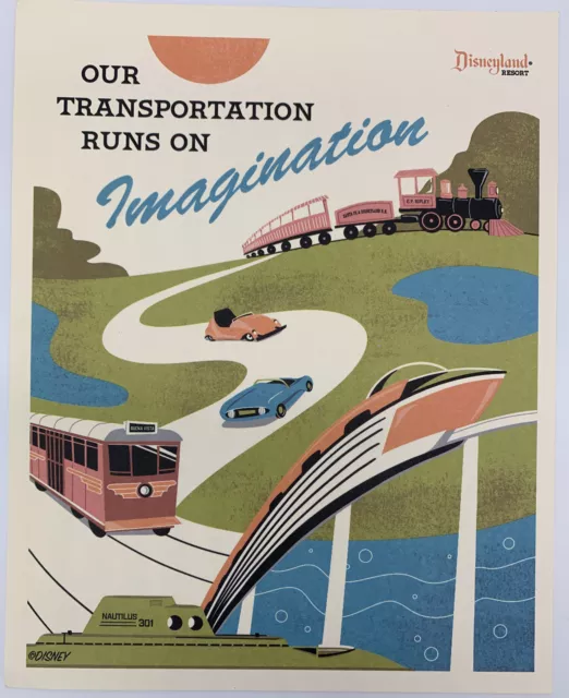 Disneyland Magic Key Giveaway Poster Our Transportation Runs on Imagination New