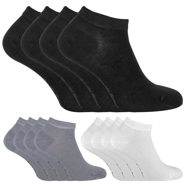 SOCK SNOB 4 Paires Homme et Femme Respirantes Bambou Courtes Basses Chaussettes
