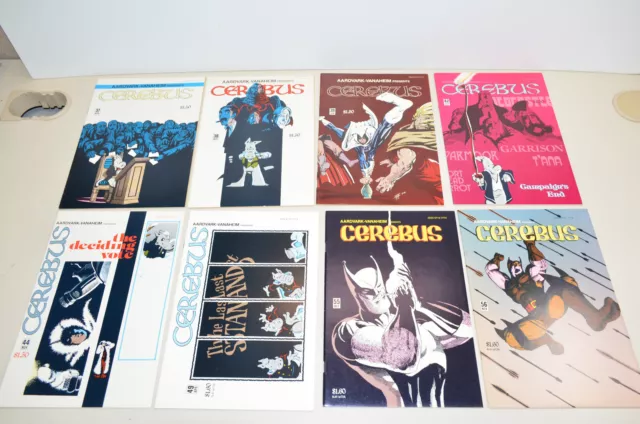 Vintage CEREBUS THE AARDVARK Comic Book Lot #37-39, 42, 44, 49, 55, 56 Dave Sim