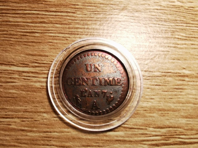 Un 1 Centime An 7 Dupré Monnaie pièce franc