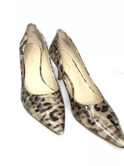 Women's Shoes Size 7 M Patent Leopard Cheetah Animal Print Pumps Heels Nine West