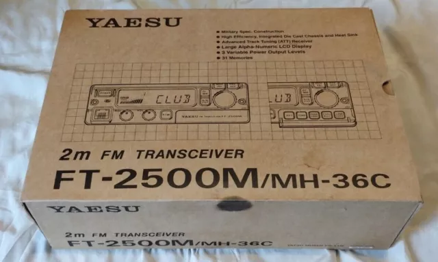 Boxed YAESU FT-2500M/MH-36C - 2M FM TRANSCEIVER