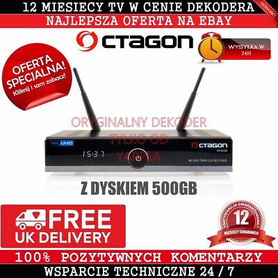 12 miesiecy pelen PAKIET 250GB HDD POLSKA Telewizja POLSKA TV Z dekoderem SAT 