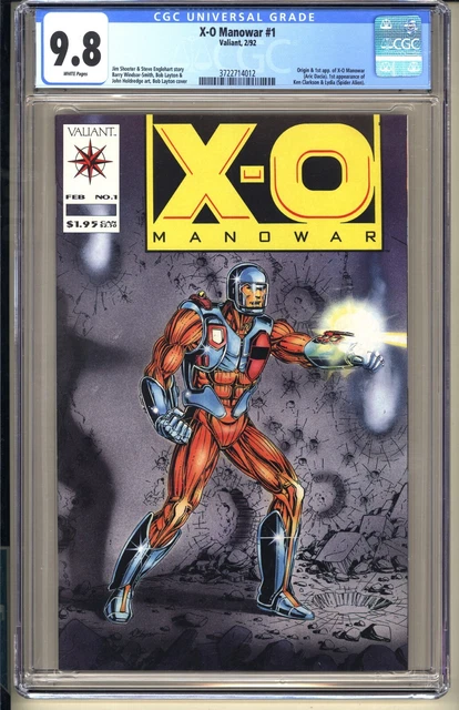 X-0 Manowar #1  CGC 9.8 WP NM/MT  Valiant Comics 1992 1st appearance Shooter BWS