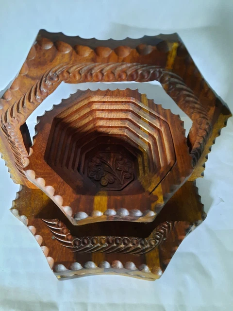 Collapsible / Folding Wooden Trivet Basket Octagon Shape Handmade – Great  Gift!