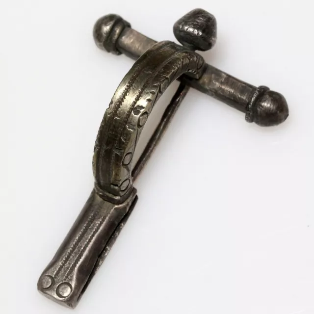 Circa 300-400 AD- Roman silver , decorated crossbow fibula brooch