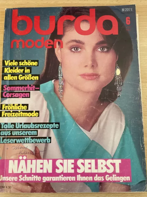 Burda Moden/Style 80er Nähen Schnittmuster Zeitschrift  Vintage 6/82 Juni 1983