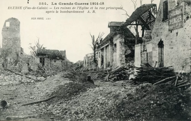 *22255 cpa Guerre 1914 - les ruines de l'Eglise