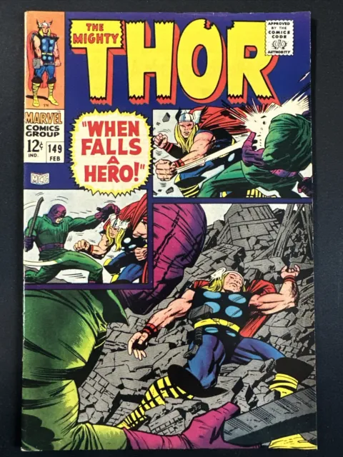 The Mighty Thor #148 Vintage  Marvel Comics Silver Age 1968 1st Print F/VF *A3