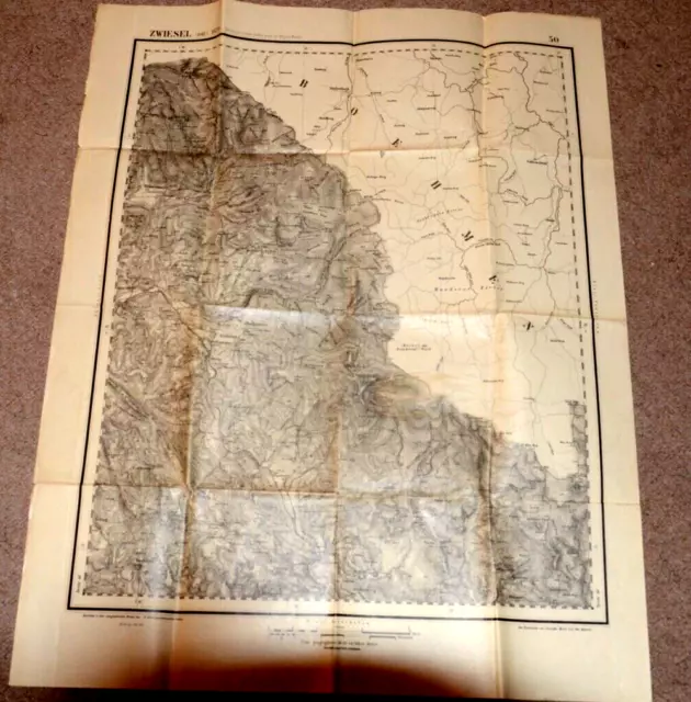 60857 Mapa de País Umgebungskarte Bohemia Oberfrauenau Unterfrauenau Reichenberg