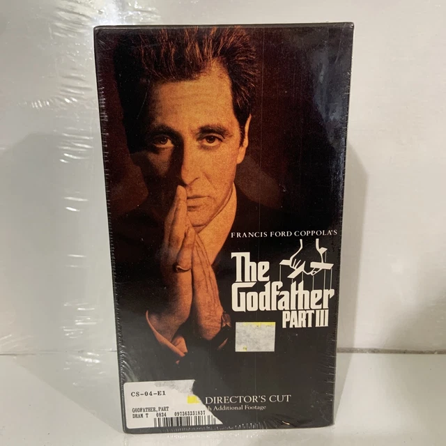 New vhs the godfather part iii 3 factory sealed rare tape 10 70