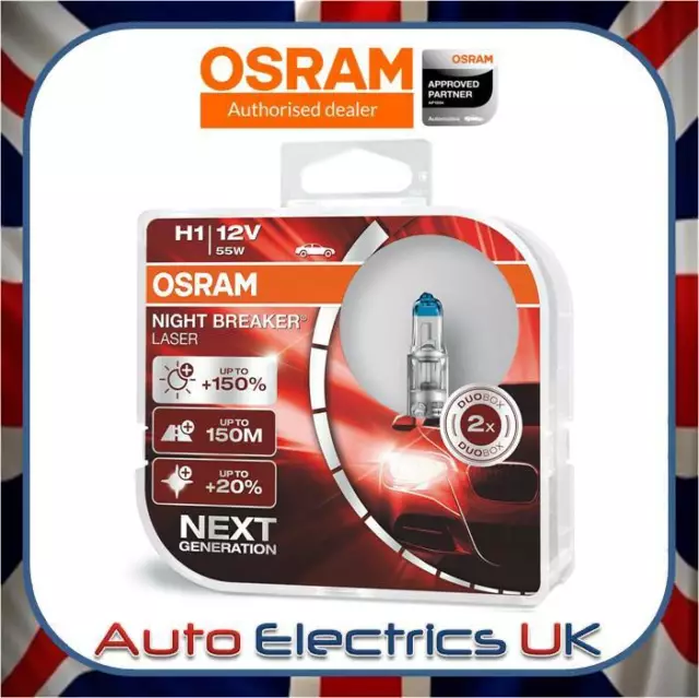 OSRAM NIGHT BREAKER Silver +100% H7 Car Headlight Bulbs (Twin) 64210NBS-HCB  £11.90 - PicClick UK
