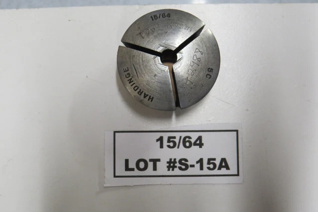 Hardinge 15/64" Diameter With Thread For Collet Stop - Lot S-15A R5C12