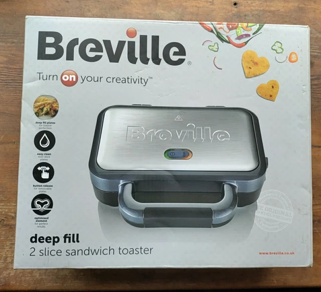 BREVILLE DEEP FILL 2 Slice Sandwich Toaster Stainless Steel (VST041