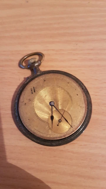 Montre à Gousset Moeris Acier Bruni - Vintage 1900-1919 - Pour Pièces Ou Réparation