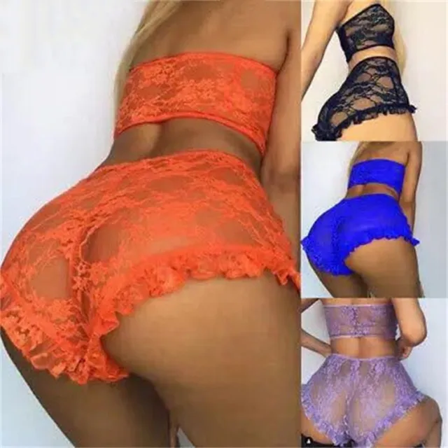 Sexy Women Babydoll G-String Sleepwear Lingerie Lace Bra Nightwear Underwear Set