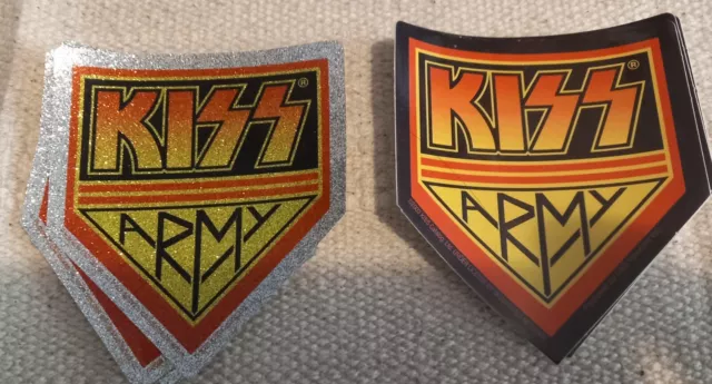 KISS - 2 STICKERS * KISS ARMY * MERCHANDISE UFFICIALE * 8,5 X 10 Cm