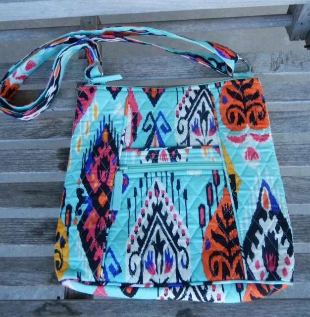 PUEBLO Hipster Crossbody Shoulder Aztec Bag Green Orange VERA BRADLEY EUC