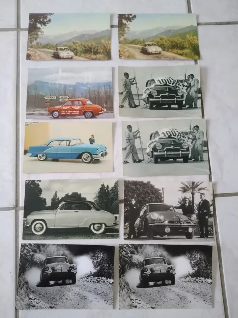 lot 10 cartes postales COURSE AUTOMOBILE RALLYE et autre années 50 / 60 / 70