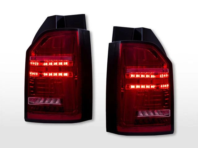 Set fanali posteriori a LED VW T6 anno 16-19 porte battenti rosso/trasparente