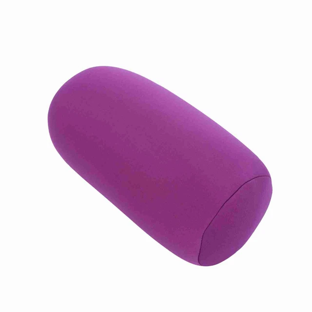 MICROBEAD BACK SUPPORT Pillow Roll For Travel Home Sleeping Purple 9H2S ...