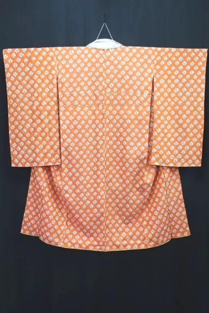 8412D4 Silk Vintage Japanese Kimono Juban Kumo Shibori