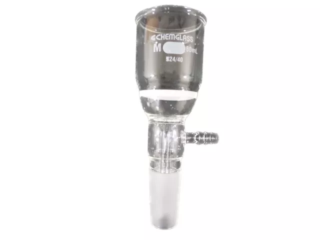 CHEMGLASS 60mL Buchner Filter Funnel With Inner Joint M Frit 24/40 CG-1406-E-03