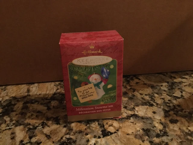 Hallmark 2000 Millennium Snowma’am Snowman Ornament - MIB