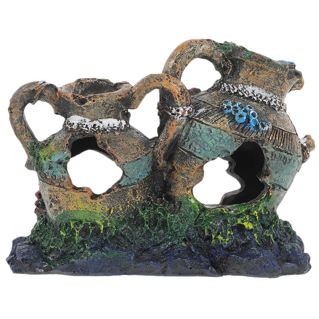 aquarium decor Vase Pet Fish Tank Barrel Ornament Landscaping Cave Climbing