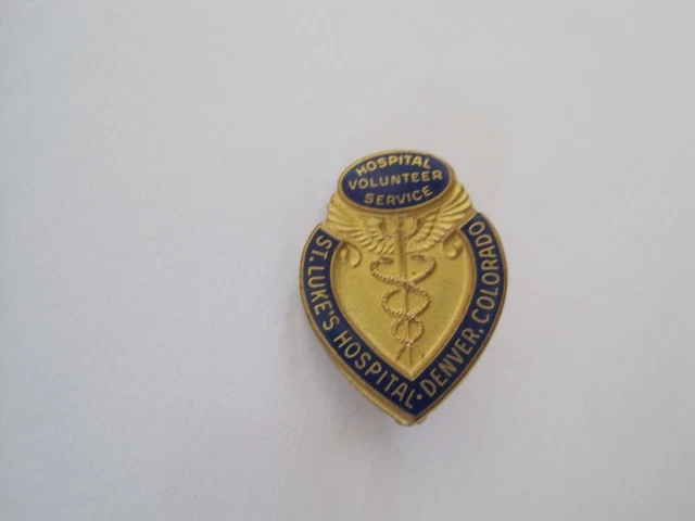 St. Lukes Hospital Denver Pin Volunteer Vintage